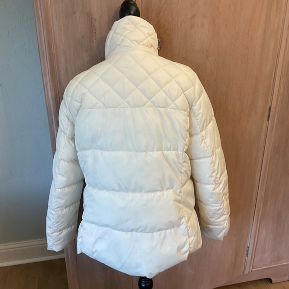 NWT Old Navy Fleece Lined Quilted Puffer Coat Jacket Long Sleeve White spring L - Picture 15 of 16